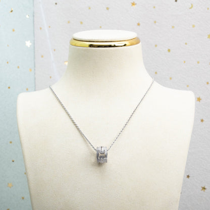 [Auream]PARENTESI NECKLACE SILVER DIAMOND