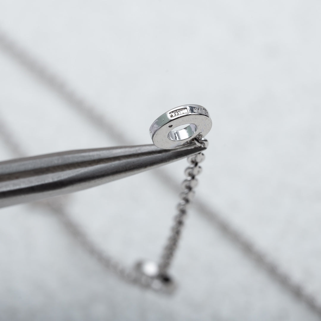 [Auream]PARENTESI NECKLACE SILVER DIAMOND