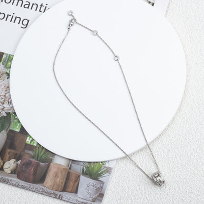 [Auream]PARENTESI NECKLACE SILVER DIAMOND