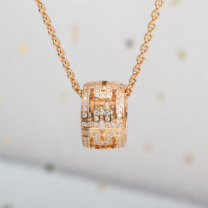 [Auream]PARENTESI NECKLACE PINK GOLD DIAMOND
