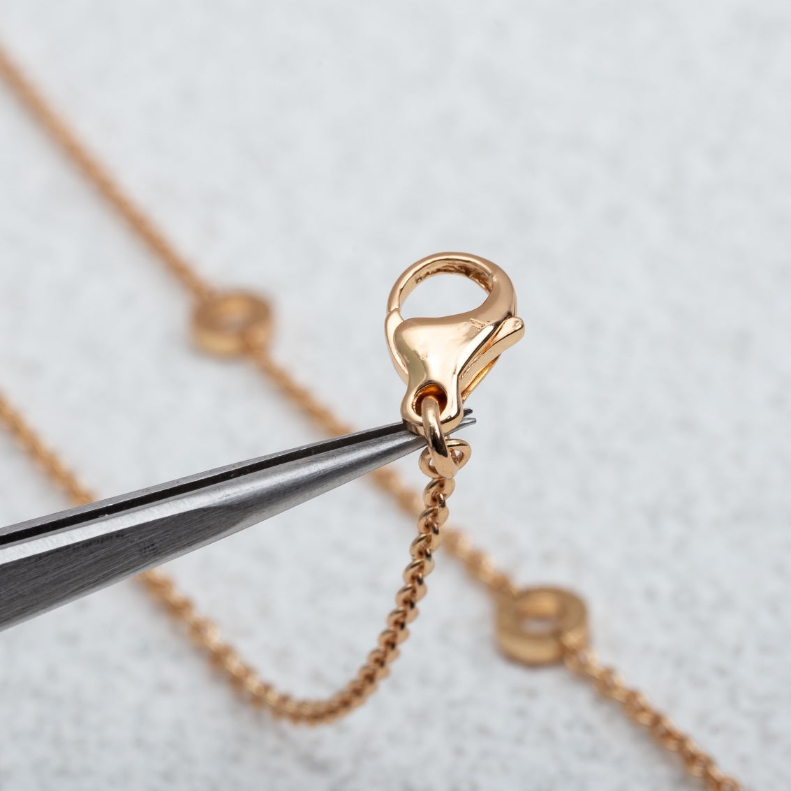 [Auream]PARENTESI NECKLACE PINK GOLD DIAMOND