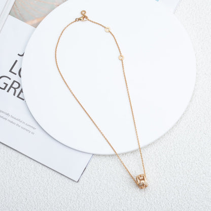 [Auream]PARENTESI NECKLACE PINK GOLD DIAMOND