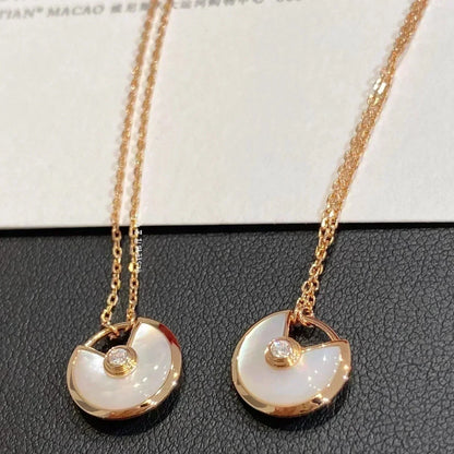 [Auream]AMULETTE ROSE GOLD MOP NECKLACE