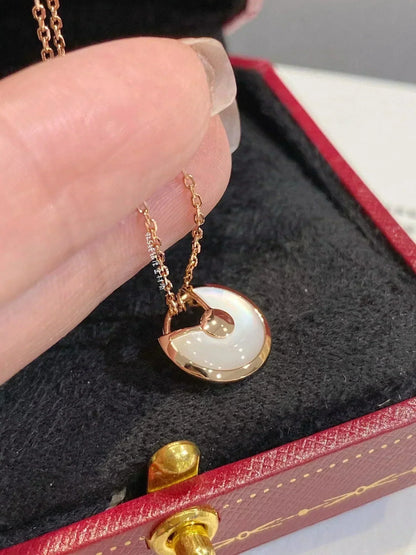 [Auream]AMULETTE ROSE GOLD MOP NECKLACE