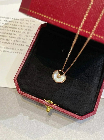 [Auream]AMULETTE ROSE GOLD MOP NECKLACE
