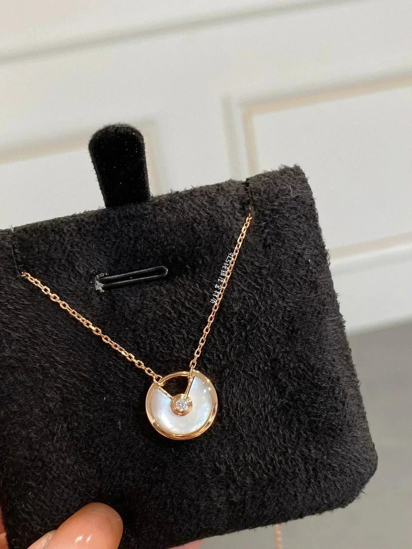 [Auream]AMULETTE ROSE GOLD MOP NECKLACE