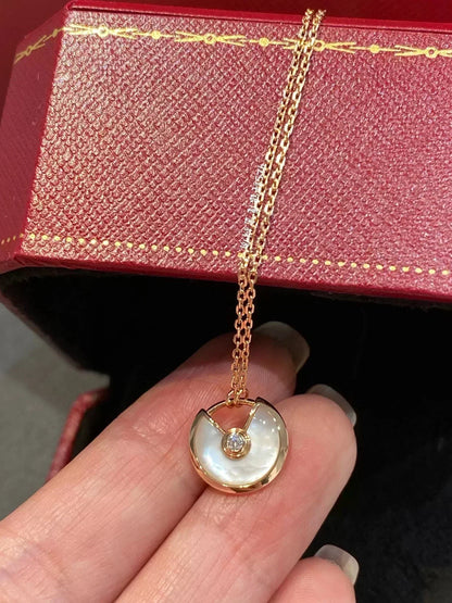 [Auream]AMULETTE ROSE GOLD MOP NECKLACE