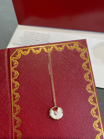 [Auream]AMULETTE ROSE GOLD MOP NECKLACE