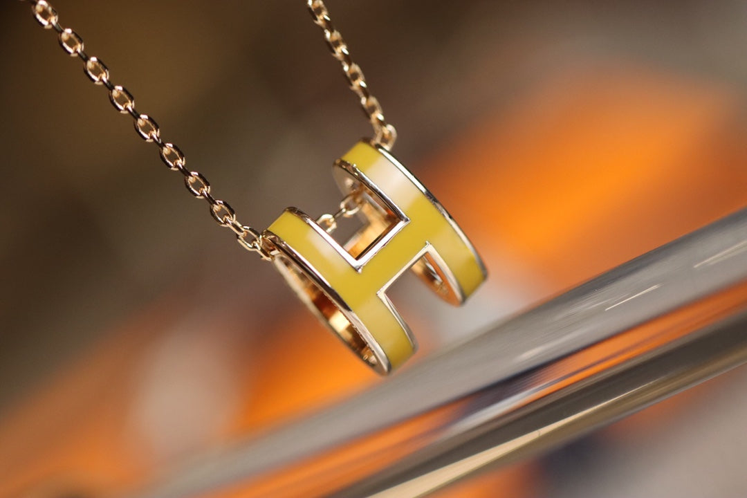 [Auream]POP H PEDANT PINK GOLD