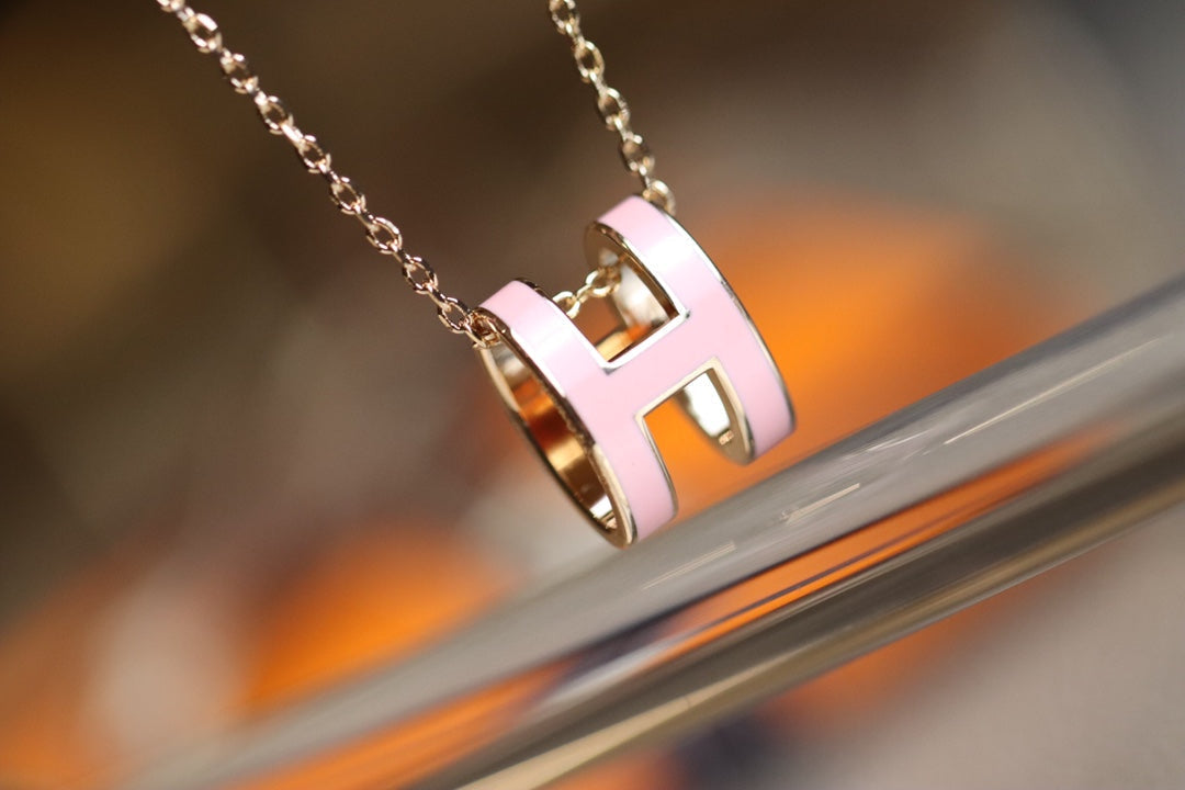 [Auream]POP H PEDANT PINK GOLD