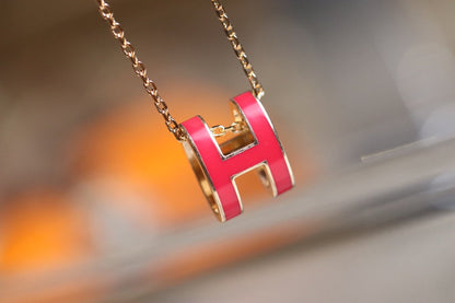 [Auream]POP H PEDANT PINK GOLD