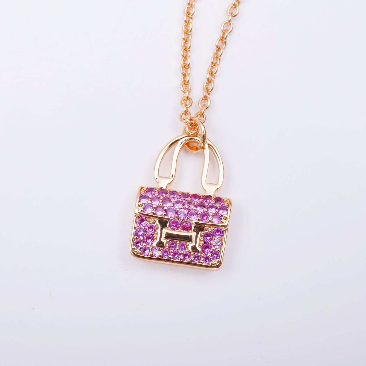 [Auream]CONSTANCE PEDANT PURPLE DIAMOND NECKLACE