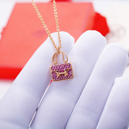 [Auream]CONSTANCE PEDANT PURPLE DIAMOND NECKLACE