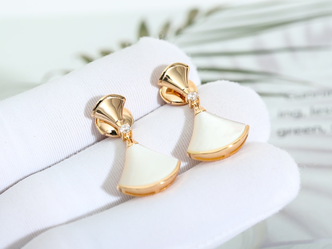 [Auream]DREAM MOP PINK GOLD EARRINGS