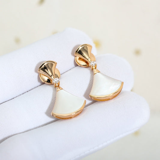 [Auream]DREAM MOP PINK GOLD EARRINGS