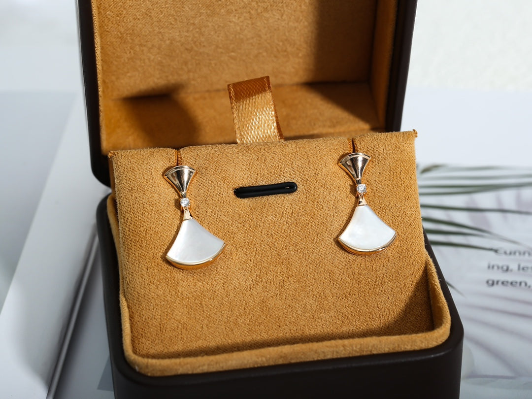 [Auream]DREAM MOP PINK GOLD EARRINGS