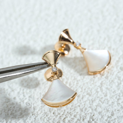 [Auream]DREAM MOP PINK GOLD EARRINGS