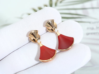 [Auream]DREAM Carnelian PINK GOLD EARRINGS