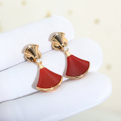 [Auream]DREAM Carnelian PINK GOLD EARRINGS