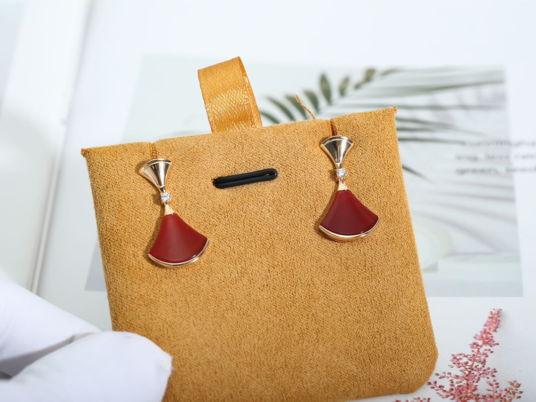 [Auream]DREAM Carnelian PINK GOLD EARRINGS