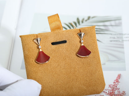 [Auream]DREAM Carnelian PINK GOLD EARRINGS