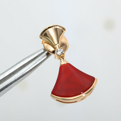 [Auream]DREAM Carnelian PINK GOLD EARRINGS