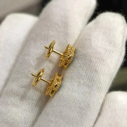 [Auream]CLOVER MINI 9.5MM MALACHITE  EARRINGS