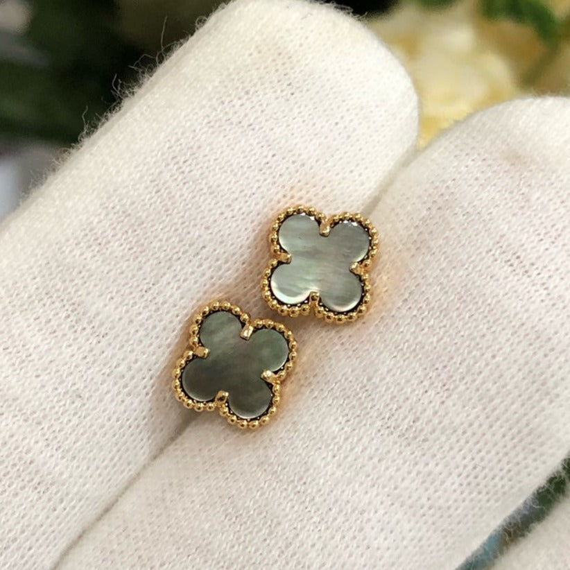 [Auream]CLOVER MINI GOLD EARRINGS