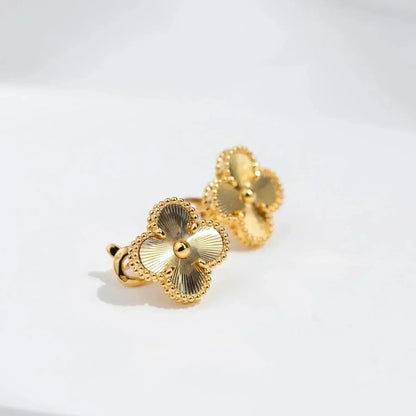[Auream]CLOVER MEDIUM 1 MOTIFS LASER EARRINGS