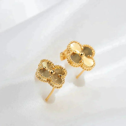 [Auream]CLOVER MEDIUM 1 MOTIFS LASER EARRINGS