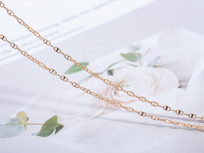 [Auream]ECHAPPEE NECKLACE PINK GOLD