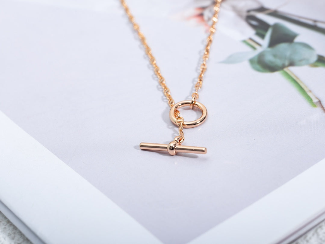 [Auream]ECHAPPEE NECKLACE PINK GOLD