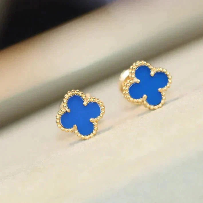 [Auream]CLOVER MINI 9.5MM TURQUOISE EARRINGS