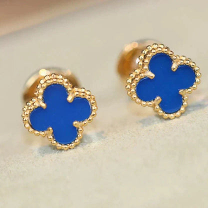 [Auream]CLOVER MINI 9.5MM TURQUOISE EARRINGS