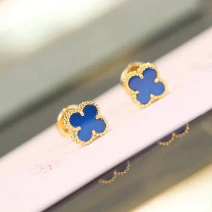 [Auream]CLOVER MINI 9.5MM TURQUOISE EARRINGS