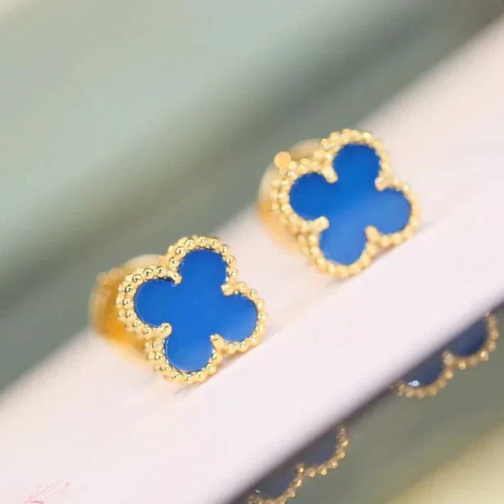 [Auream]CLOVER MINI 9.5MM TURQUOISE EARRINGS