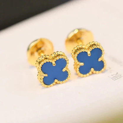 [Auream]CLOVER MINI 9.5MM TURQUOISE EARRINGS
