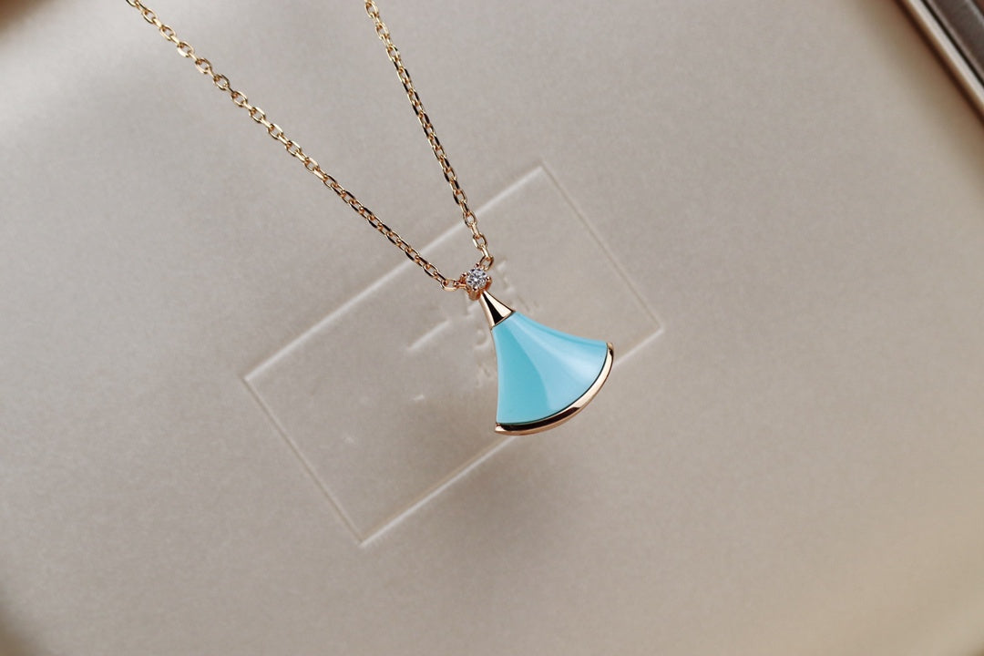 [Auream]DREAM NECKLACE TURQUOISE PINK GOLD