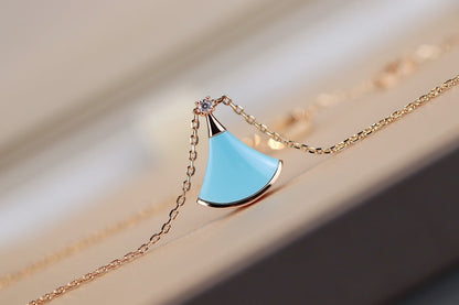 [Auream]DREAM NECKLACE TURQUOISE PINK GOLD