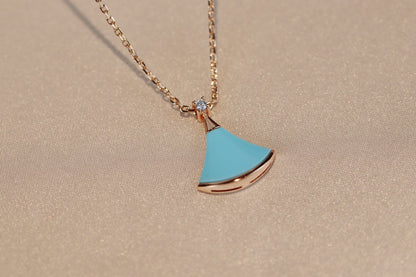 [Auream]DREAM NECKLACE TURQUOISE PINK GOLD