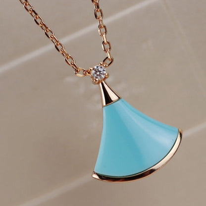 [Auream]DREAM NECKLACE TURQUOISE PINK GOLD
