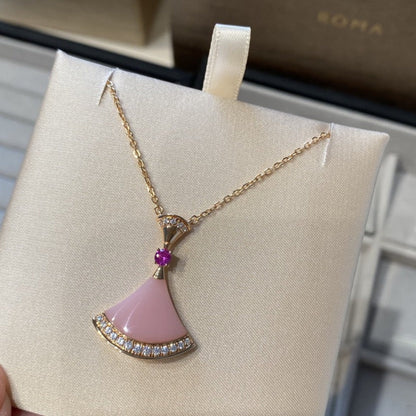 [Auream]DREAM NECKLACE PINK OPAL