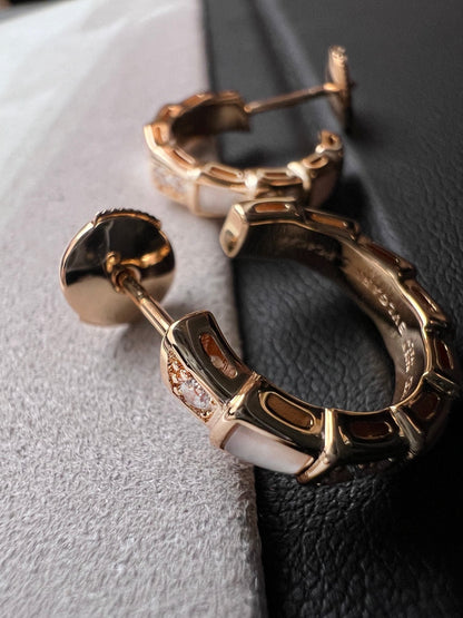 [Auream]SERPENTI MOP PINK GOLD EARRINGS