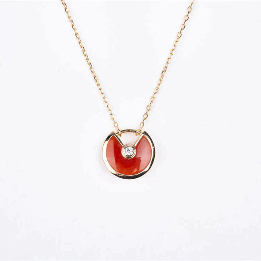 [Auream]AMULETTE GOLD CARNELIAN ONYX NECKLACE