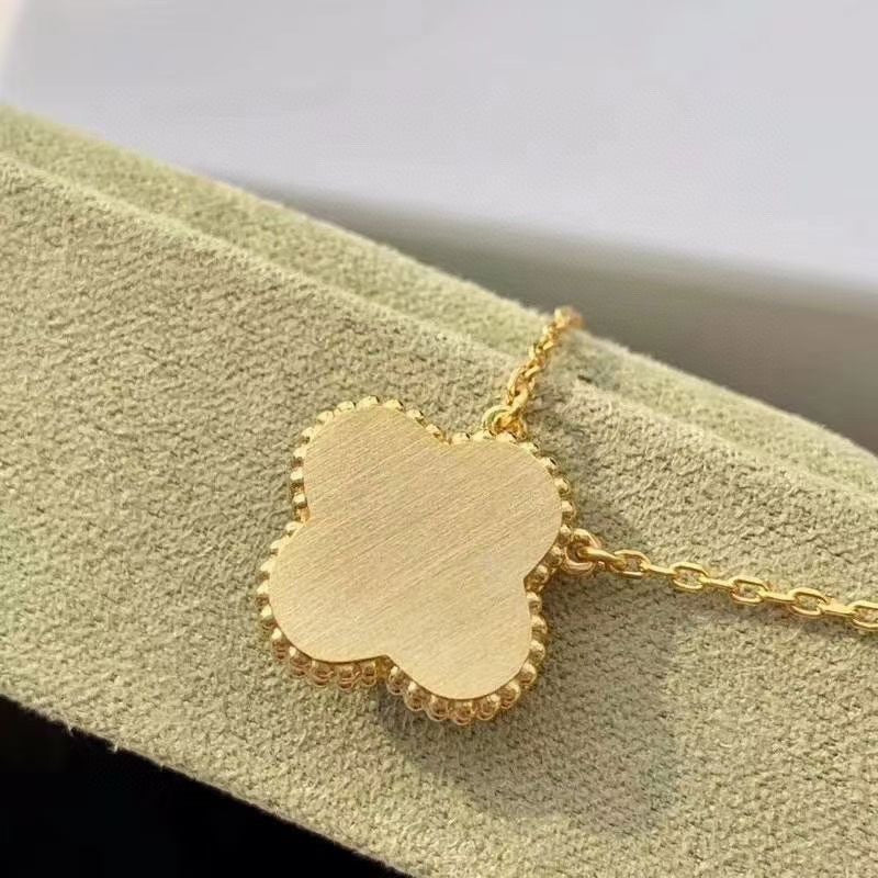 [Auream]CLOVER 15MM DIAMOND TURQUOISE NECKLACE