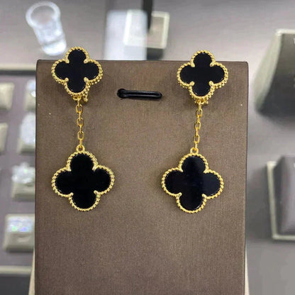 [Auream]CLOVER 2 MOTIFS  EARRINGS (MULTIPLE CHOICESC