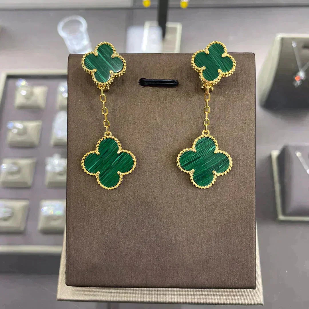 [Auream]CLOVER 2 MOTIFS  EARRINGS (MULTIPLE CHOICESC