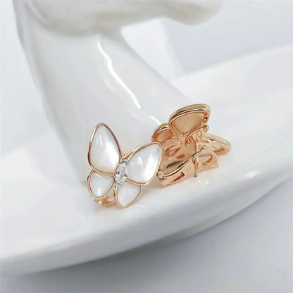[Auream]BUTTERFLY MOP DIAMOND EARRINGS
