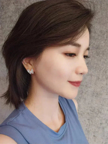 [Auream]BUTTERFLY MOP DIAMOND EARRINGS