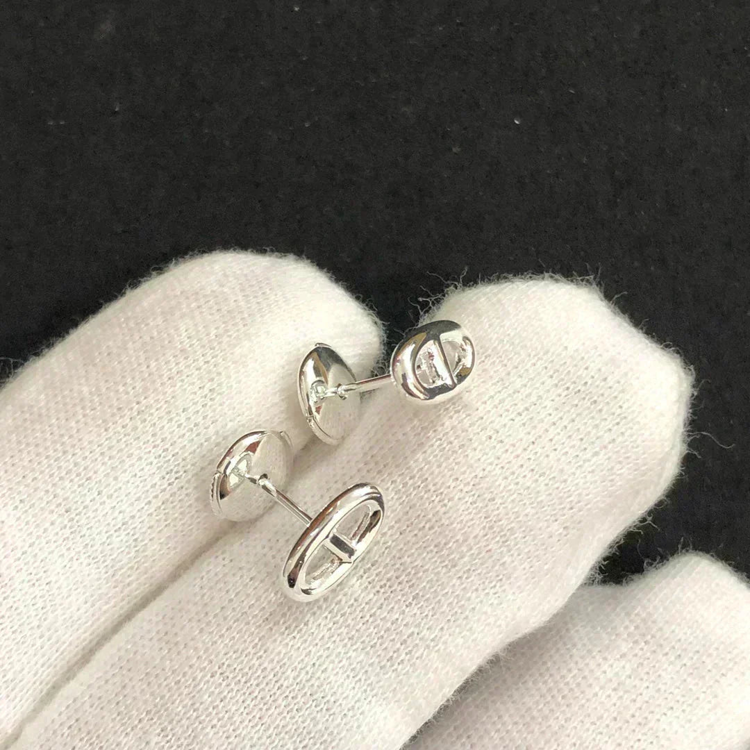 [Auream]CHAINE SMALL EARRINGS GOLD AND SILVER